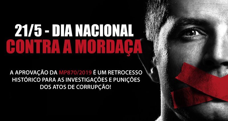 Participe do Dia Nacional contra a Mordaça, nesta terça (21), às 15 horas